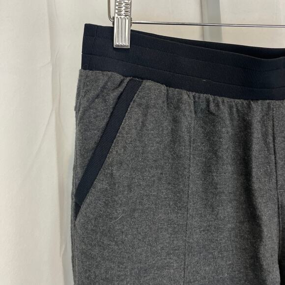 LOLE Lolë Size M Nessy Pintuck Pants Pull On Zip Ankle Cotton Flannel Black Gray - Picture 3 of 10